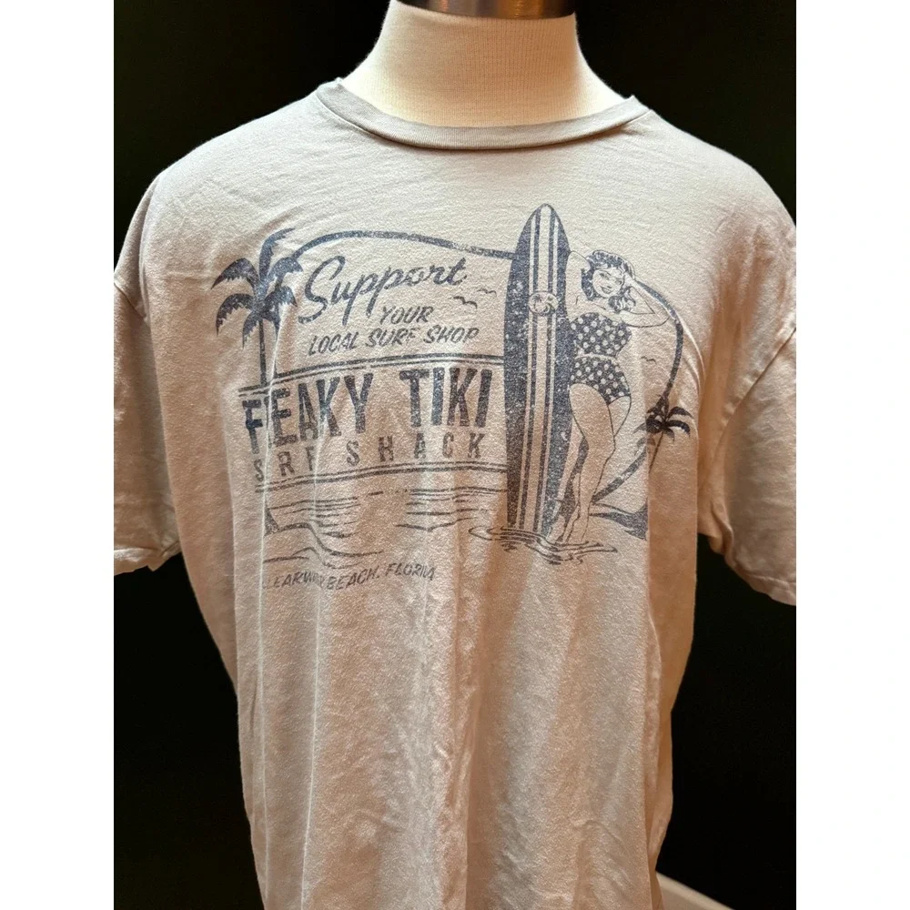 Freaky Tiki‎ Surf Shack Clearwater Beach Florida T-Shirt Men's XXL